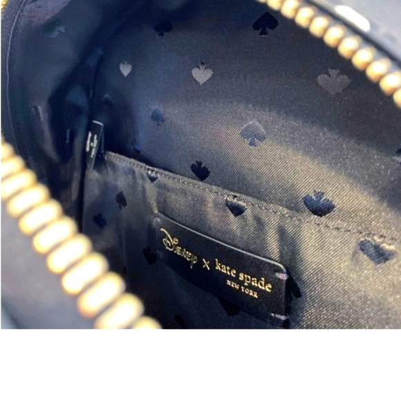 ♠️Kate Spade X Disney Minnie Mouse Polka Dots Dot Dome Backpack Black NWT - Picture 3 of 7